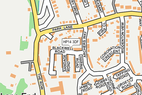 HP14 3DF map - OS OpenMap – Local (Ordnance Survey)