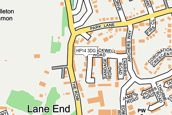 HP14 3DG map - OS OpenMap – Local (Ordnance Survey)