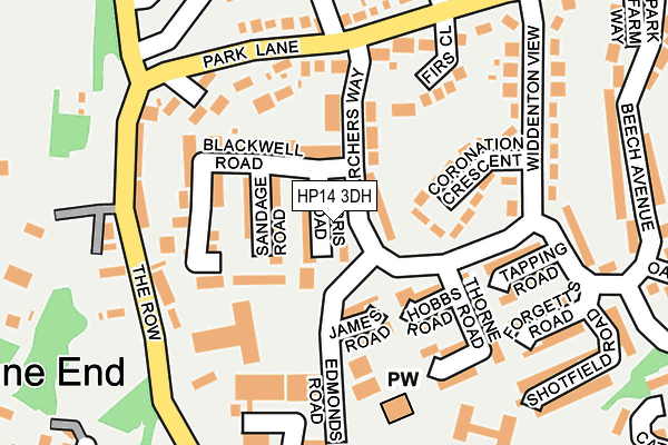 HP14 3DH map - OS OpenMap – Local (Ordnance Survey)