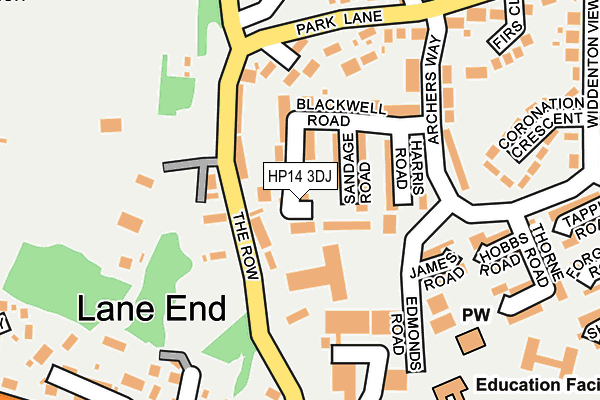 HP14 3DJ map - OS OpenMap – Local (Ordnance Survey)