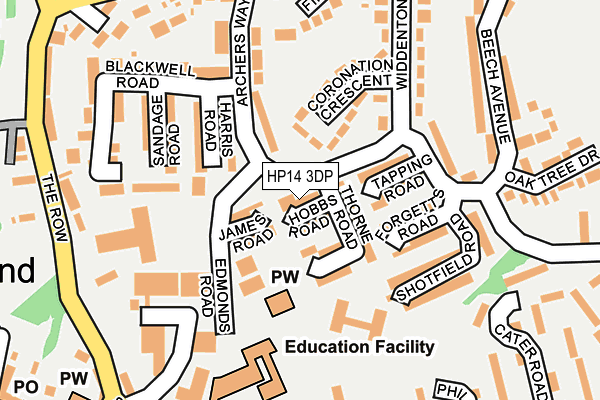 HP14 3DP map - OS OpenMap – Local (Ordnance Survey)