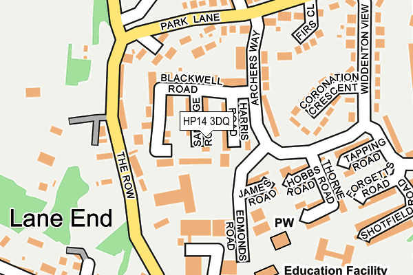 HP14 3DQ map - OS OpenMap – Local (Ordnance Survey)