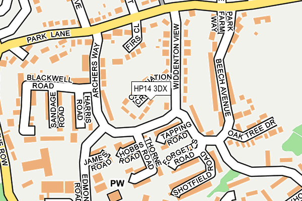 HP14 3DX map - OS OpenMap – Local (Ordnance Survey)
