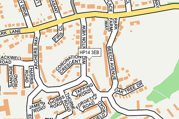 HP14 3EB map - OS OpenMap – Local (Ordnance Survey)