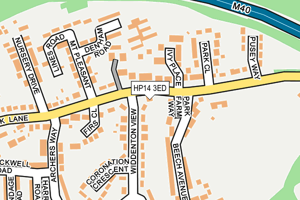 HP14 3ED map - OS OpenMap – Local (Ordnance Survey)