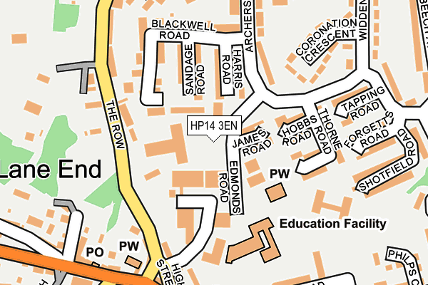 HP14 3EN map - OS OpenMap – Local (Ordnance Survey)