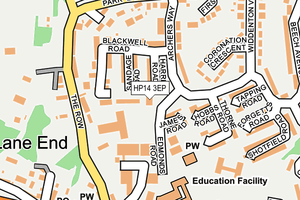 HP14 3EP map - OS OpenMap – Local (Ordnance Survey)