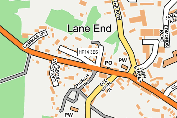 HP14 3ES map - OS OpenMap – Local (Ordnance Survey)