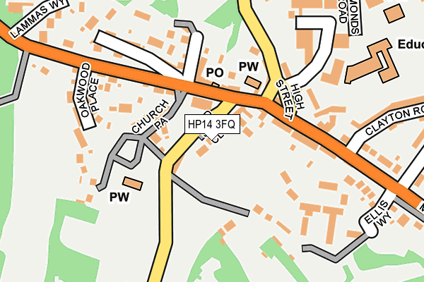 HP14 3FQ map - OS OpenMap – Local (Ordnance Survey)