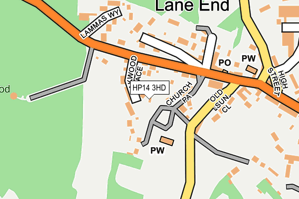 HP14 3HD map - OS OpenMap – Local (Ordnance Survey)