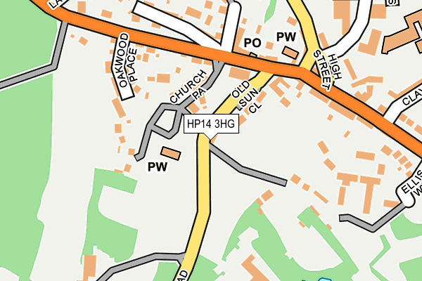 HP14 3HG map - OS OpenMap – Local (Ordnance Survey)