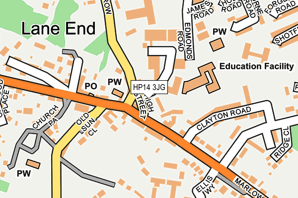 Map of PS - THE PUB COMPANY LIMITED at local scale