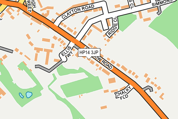 HP14 3JP map - OS OpenMap – Local (Ordnance Survey)