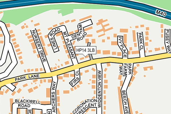 HP14 3LB map - OS OpenMap – Local (Ordnance Survey)