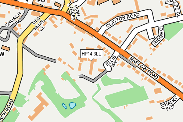 HP14 3LL map - OS OpenMap – Local (Ordnance Survey)