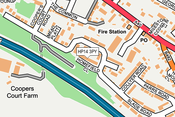 HP14 3PY map - OS OpenMap – Local (Ordnance Survey)