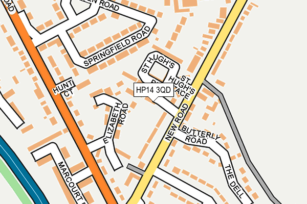 HP14 3QD map - OS OpenMap – Local (Ordnance Survey)