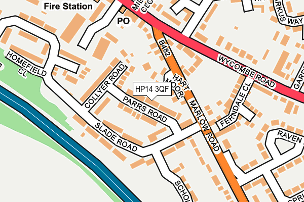 HP14 3QF map - OS OpenMap – Local (Ordnance Survey)