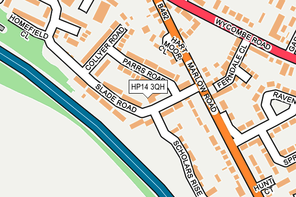 HP14 3QH map - OS OpenMap – Local (Ordnance Survey)