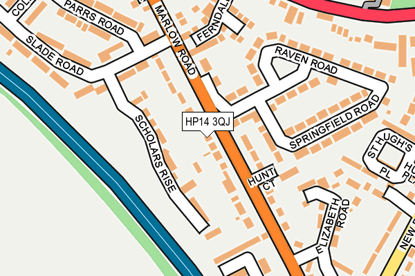 HP14 3QJ map - OS OpenMap – Local (Ordnance Survey)