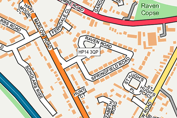 HP14 3QP map - OS OpenMap – Local (Ordnance Survey)