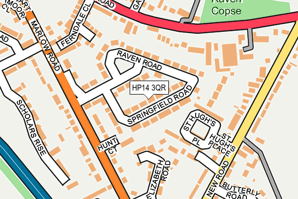 HP14 3QR map - OS OpenMap – Local (Ordnance Survey)