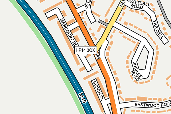 HP14 3QX map - OS OpenMap – Local (Ordnance Survey)