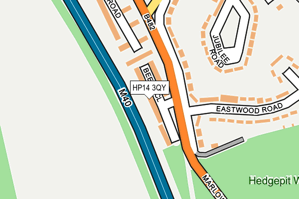 HP14 3QY map - OS OpenMap – Local (Ordnance Survey)