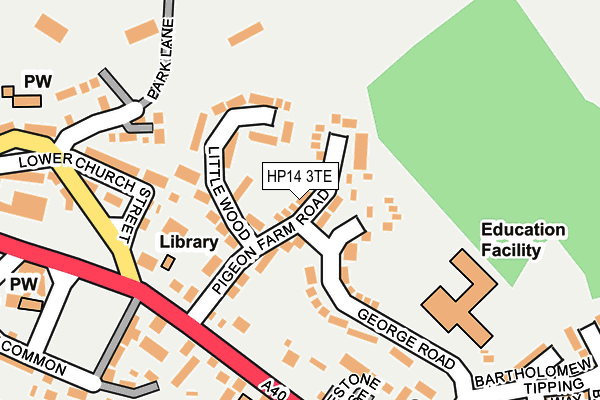 HP14 3TE map - OS OpenMap – Local (Ordnance Survey)
