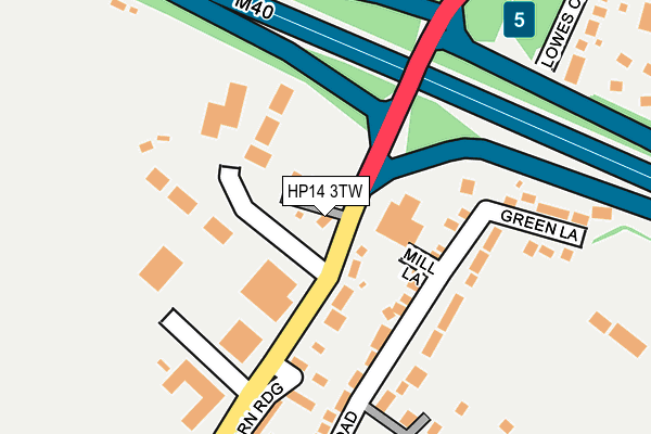 HP14 3TW map - OS OpenMap – Local (Ordnance Survey)