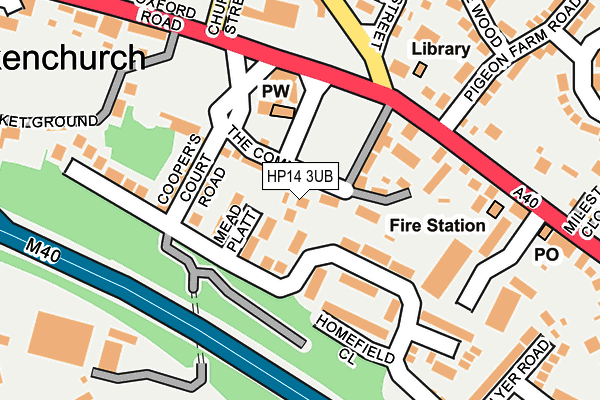 HP14 3UB map - OS OpenMap – Local (Ordnance Survey)