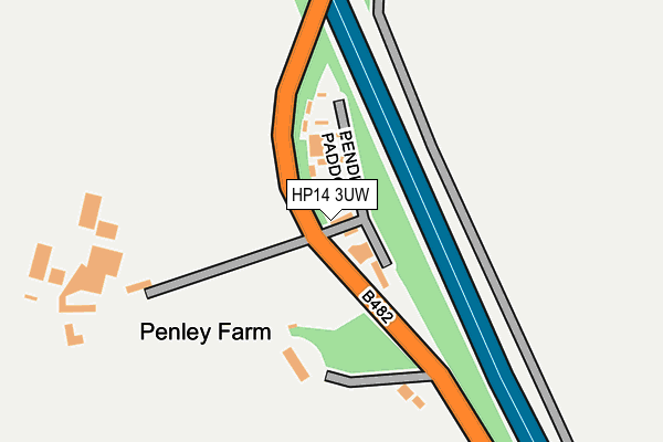 HP14 3UW map - OS OpenMap – Local (Ordnance Survey)