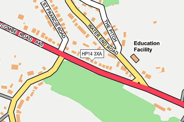 HP14 3XA map - OS OpenMap – Local (Ordnance Survey)