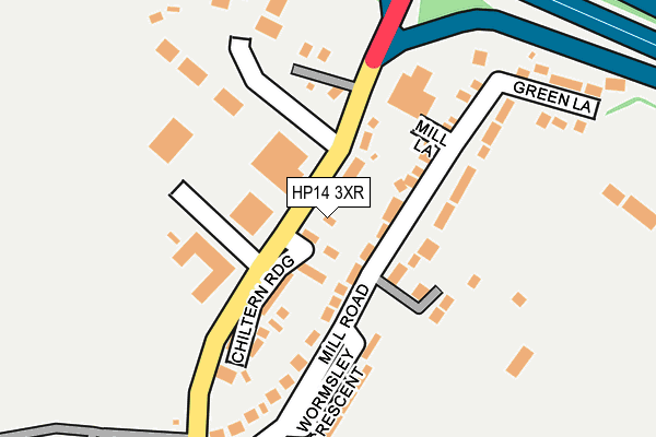 HP14 3XR map - OS OpenMap – Local (Ordnance Survey)