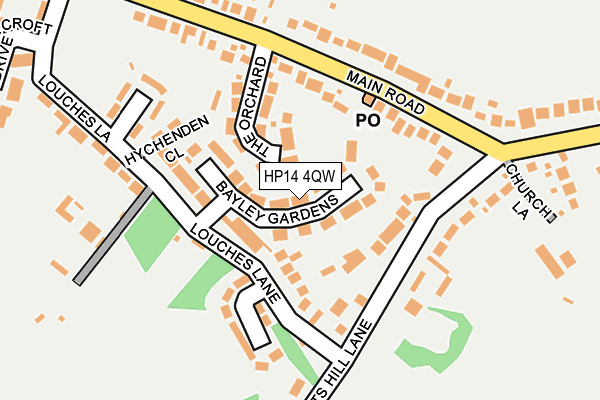 HP14 4QW map - OS OpenMap – Local (Ordnance Survey)