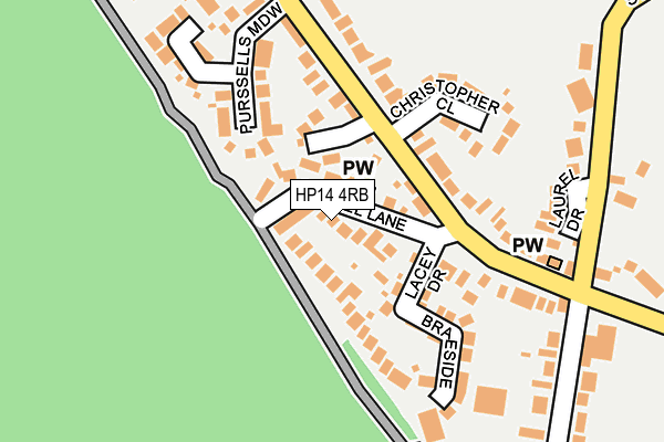 HP14 4RB map - OS OpenMap – Local (Ordnance Survey)