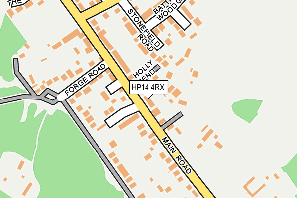 HP14 4RX map - OS OpenMap – Local (Ordnance Survey)