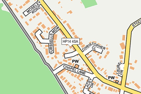 HP14 4SA map - OS OpenMap – Local (Ordnance Survey)