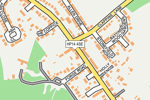 HP14 4SE map - OS OpenMap – Local (Ordnance Survey)