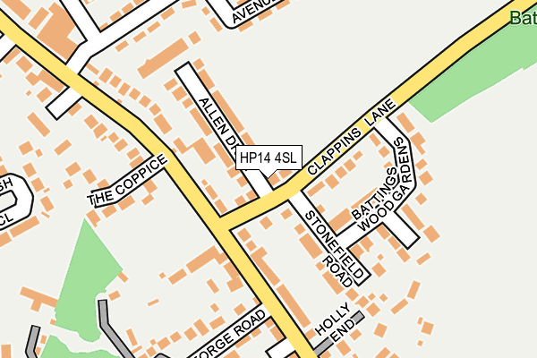 HP14 4SL map - OS OpenMap – Local (Ordnance Survey)