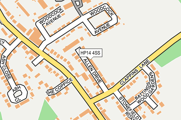 HP14 4SS map - OS OpenMap – Local (Ordnance Survey)