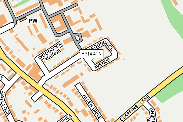 HP14 4TN map - OS OpenMap – Local (Ordnance Survey)