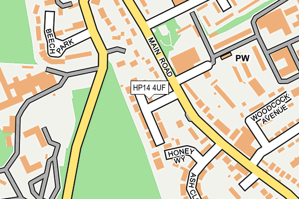 HP14 4UF map - OS OpenMap – Local (Ordnance Survey)