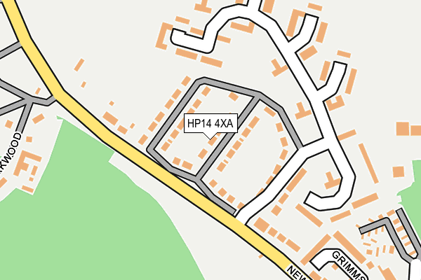 HP14 4XA map - OS OpenMap – Local (Ordnance Survey)