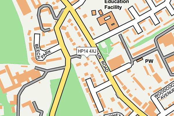 HP14 4XJ map - OS OpenMap – Local (Ordnance Survey)