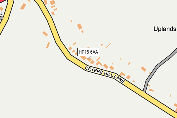 HP15 6AA map - OS OpenMap – Local (Ordnance Survey)