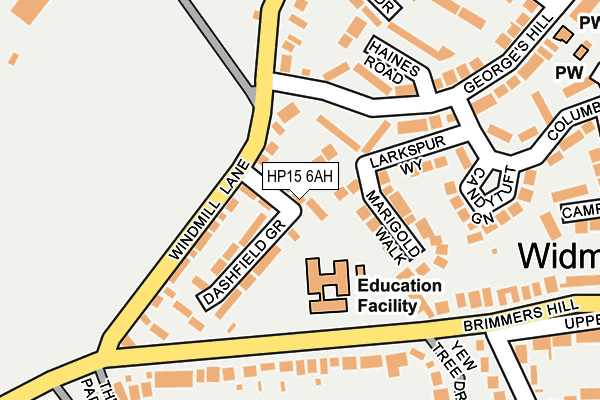 HP15 6AH map - OS OpenMap – Local (Ordnance Survey)