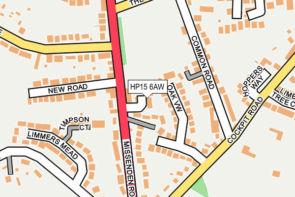HP15 6AW map - OS OpenMap – Local (Ordnance Survey)