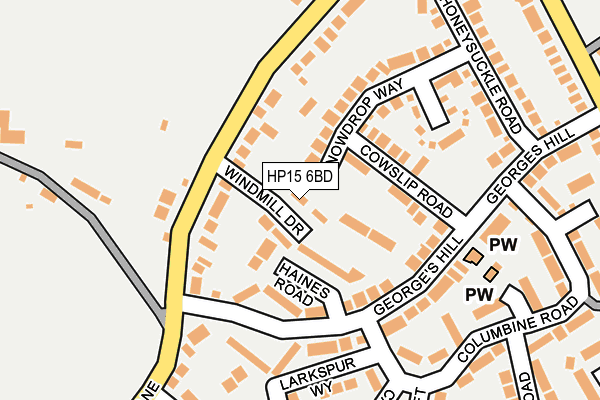 HP15 6BD map - OS OpenMap – Local (Ordnance Survey)