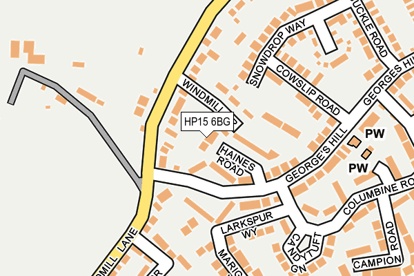 HP15 6BG map - OS OpenMap – Local (Ordnance Survey)